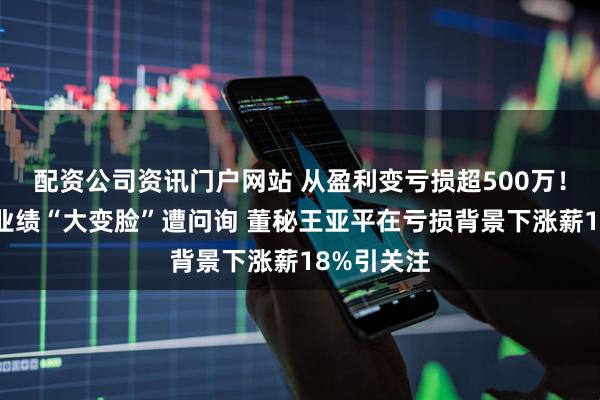 配资公司资讯门户网站 从盈利变亏损超500万！和达科技业绩“大变脸”遭问询 董秘王亚平在亏损背景下涨薪18%引关注